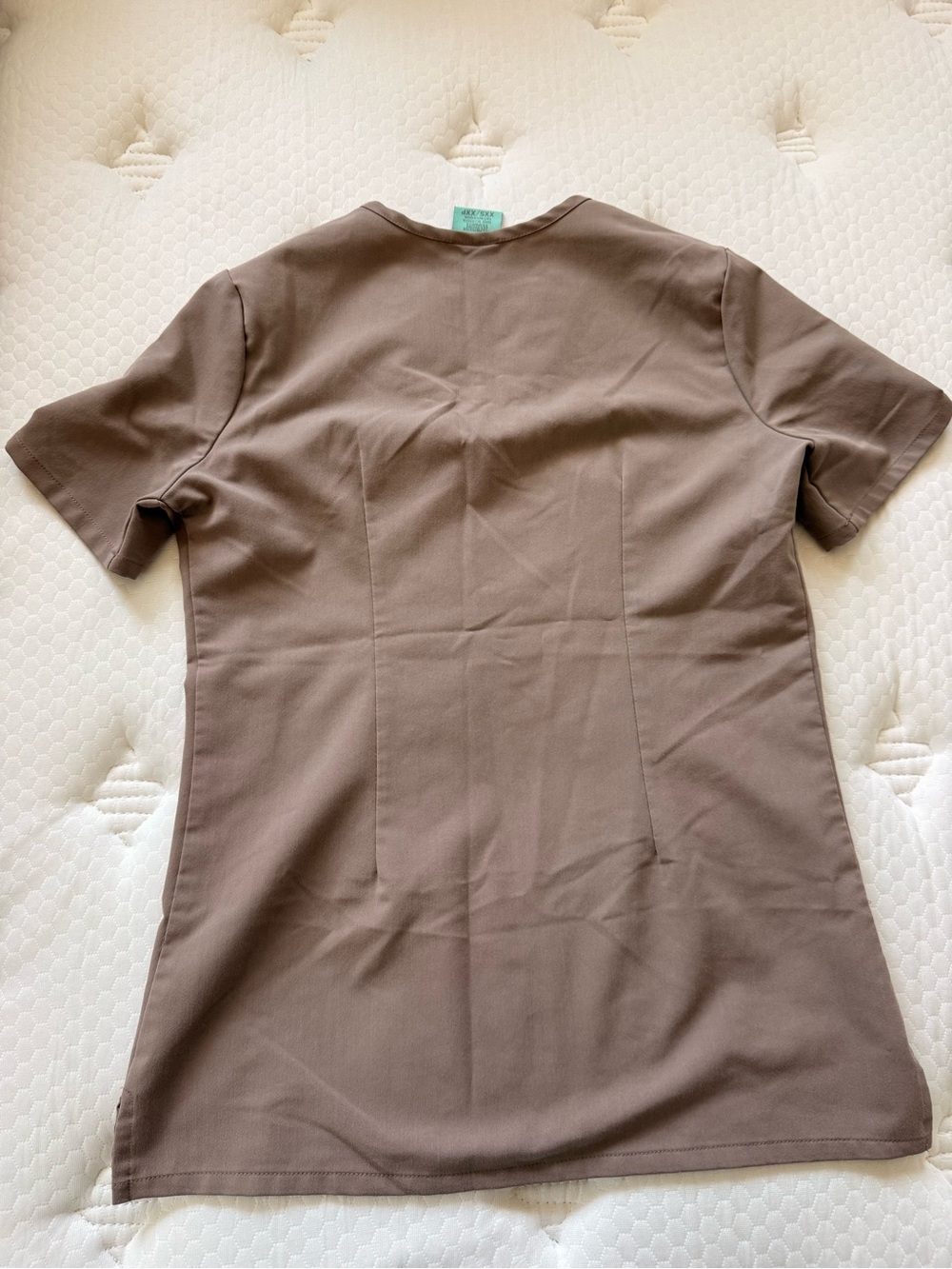 Women’s Brown Drawstring Jogger Scrub Pants with Mint Accent - Picture 10 of 10
